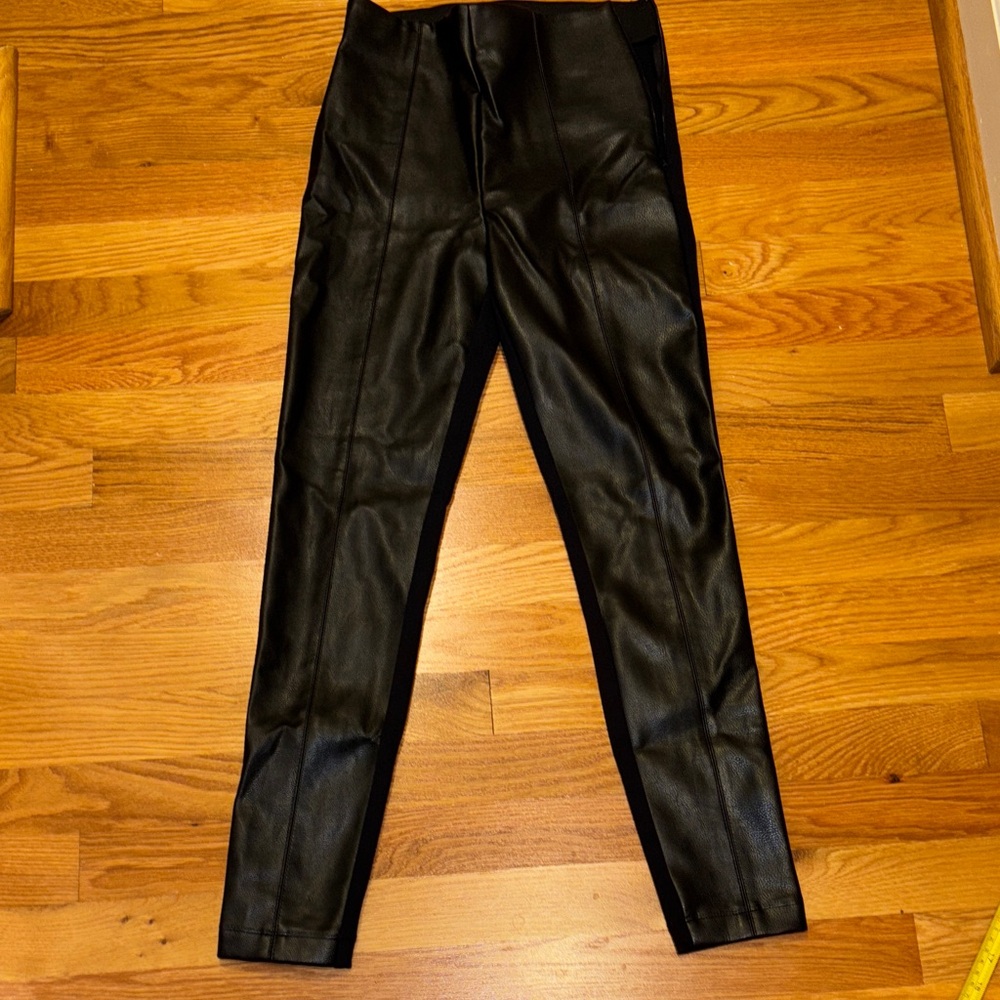 Ann Taylor Black Faux Leather Pants